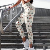 Leggings Festif de Noël mignon Rainbows Motif de vacances