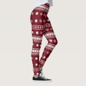 Leggings Festif Noël moche pull motif carrelé (Droite)