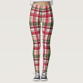 Leggings Festif Noël Vacances plaid (Devant)