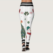 Leggings Festif Snowman & Noël Tree Motif Holiday (Dos)