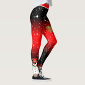 Leggings Festif Snowman sur Black and Red Starry (Droite)