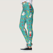 Leggings Festif Vacances d'hiver Rainbow Unicorn Noël (Gauche)