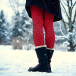 Leggings Festin Amusant Novelty Red Pink Polka Dot Noël<br><div class="desc">Ce design classique et sucré présente un pois rose doux dessiné à la main sur le rouge classique pour cette sensation de vacances confortable et traditionnelle avec un soupçon de fantaisie. Art original de Malissa Melrose.</div>
