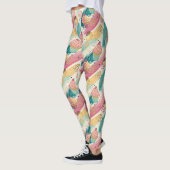 Leggings Festive Cupcake & Brushstroke Celebration Motif (Gauche)