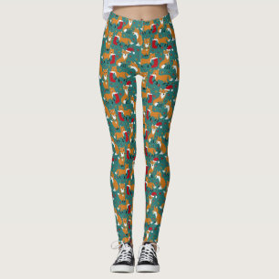 Leggings Festive Foxes mignonne à motif Noël