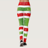 Leggings Festive Happy Holidays Text With Ribbons and Snow (Dos)