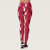 Leggings Festive Motif du trophée de cerf personnalisé (Dos)