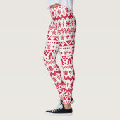 Leggings Festive Noël sans couture motif. (Gauche)