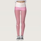 Leggings Festive Parties scintillant rose Coeur Faisceau Sn (Devant)
