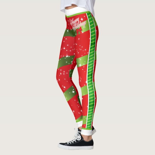 Leggings Festive RÉCUPÉRÉE POUR VOUS EN VACANCES (Gauche)