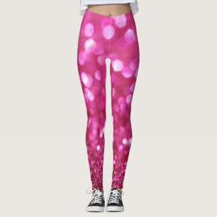 Leggings Festive Rose foncé : Élégant Abstrait.