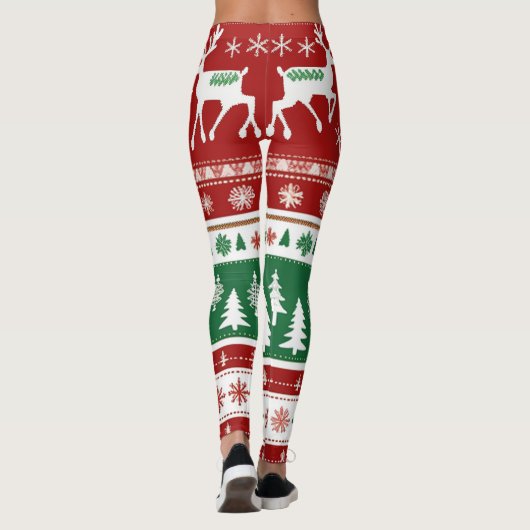 Leggings Festive Snowflake laide Leggings, Vacances (Dos)
