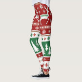 Leggings Festive Snowflake laide Leggings, Vacances (Gauche)