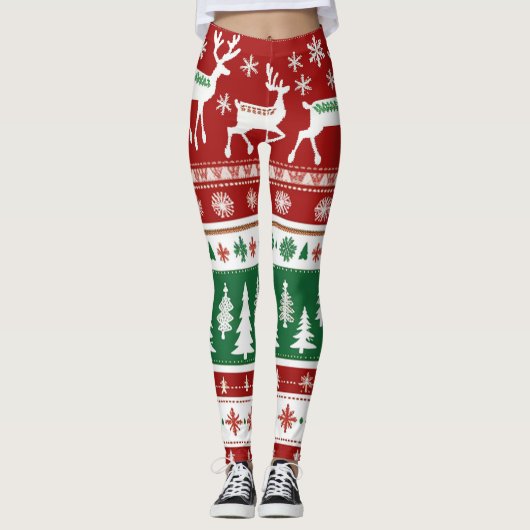 Leggings Festive Snowflake laide Leggings, Vacances (Devant)