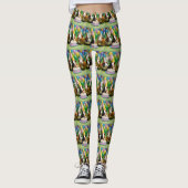 Leggings Fête d'anniversaire avec des cochons d'Inde de fêt (Devant)
