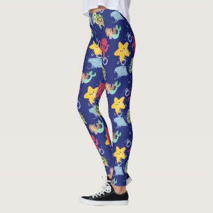 Leggings fête d'anniversaire de la mer arc-en-ciel