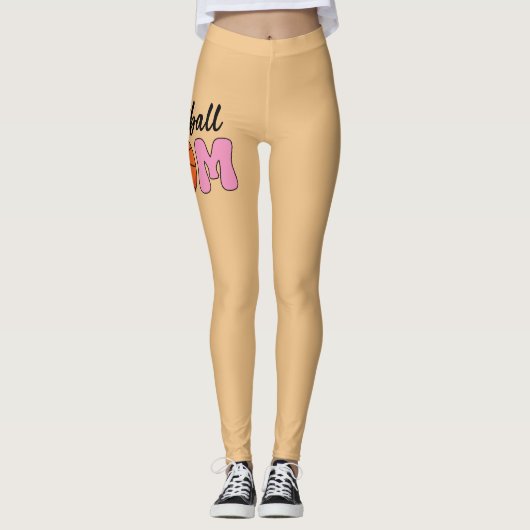 Leggings Fête de la mère mère du basket-ball (Devant)