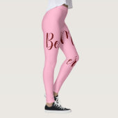 Leggings Fête de la mère rouge rose meilleure maman jamais  (Droite)
