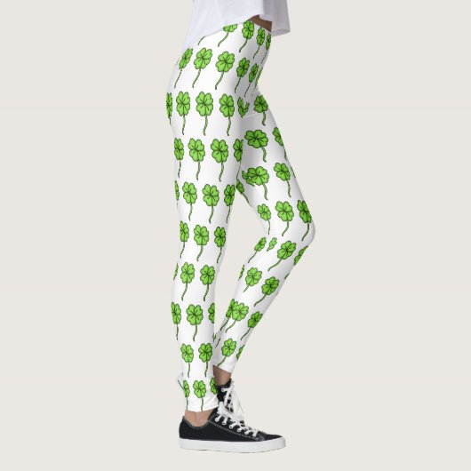 Leggings Fête de la Shamrock St Patrick de Four Leaf Clover (Droite)