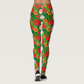 Leggings Fête de l'Hibiscus tropical hawaïen coloré (Dos)