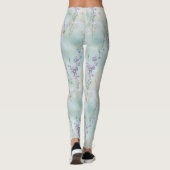 Leggings Fête de mariage Fleurs Violettes Jolis Romantiques (Dos)