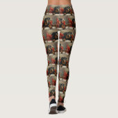 Leggings Fête de Noël de chien Rottweiler (Dos)