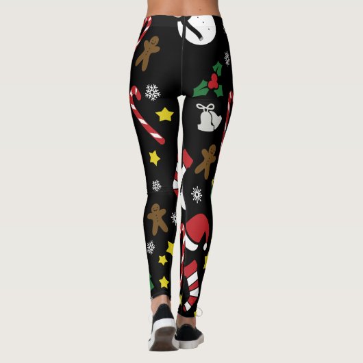 Leggings Fête de Noël de l'homme de pain d'épices (Dos)