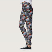 Leggings Fête de Noël des chiens de Terre-Neuve (Gauche)