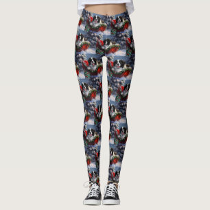 Leggings Fête de Noël des chiens de Terre-Neuve