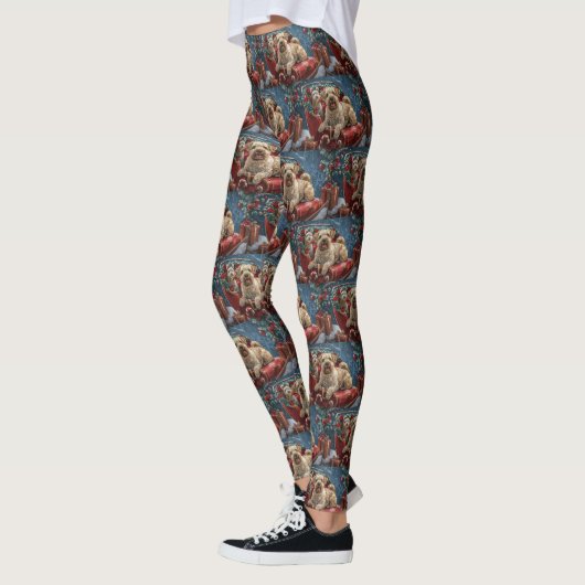 Leggings Fête de Noël des chiens errants (Gauche)