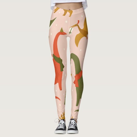 Leggings Fête de Noël Dino : Tree Rex (Devant)