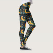Leggings Fête de Noël drôle Lune Galaxy (Droite)