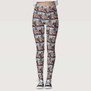 Leggings Fête de Noël du chien Akita