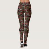 Leggings Fête de Noël du chien Danse (Dos)