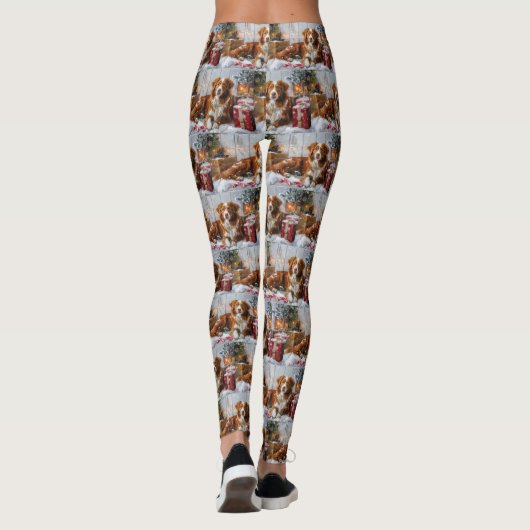 Leggings Fête de Noël du chien de canard de la Nouvelle-Éco (Dos)