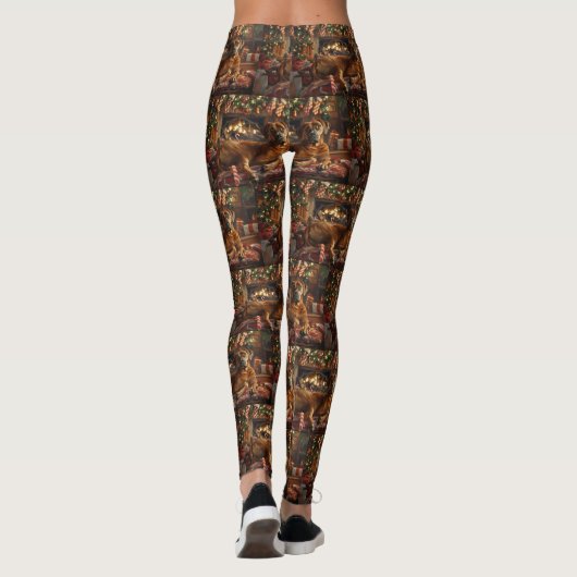 Leggings Fête de Noël du chien de Rhodesian Ridgeback (Dos)