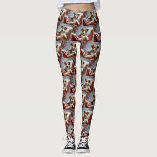 Leggings Fête de Noël du chien Terrier de la Fête du Fil de