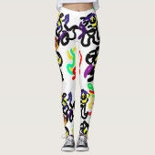 Leggings Fête des chats noirs (Devant)