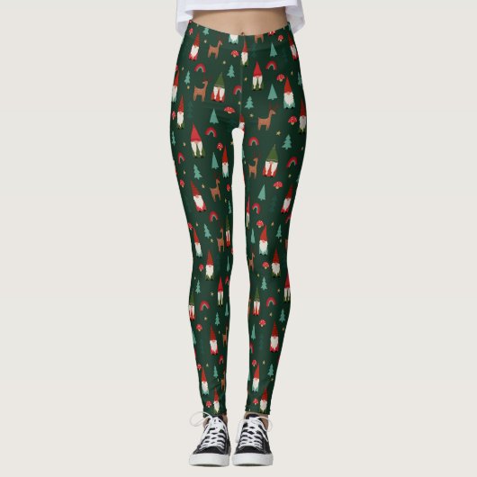 Leggings Fête des Gnomes de Noël (Devant)