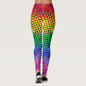 Leggings Fête Disco Arc-en-ciel Couleur Dégradé Pixels Part (Dos)