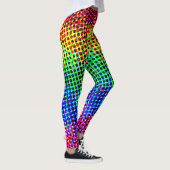 Leggings Fête Disco Arc-en-ciel Couleur Dégradé Pixels Part (Droite)