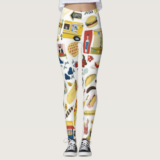 Leggings Fête du Camion alimentaire : Motif de dessin