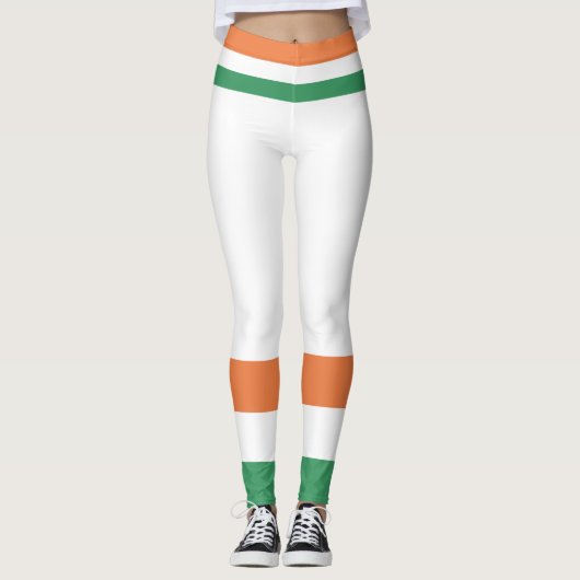 Leggings Fête du Père. Le drapeau d'Irlande. (Devant)