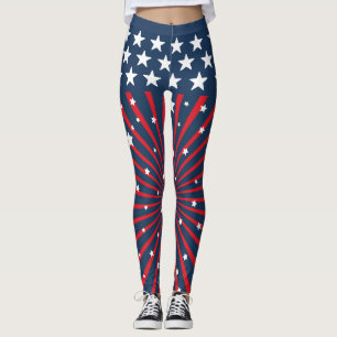 Leggings Fête nationale américaine étoilée et audacieuse da
