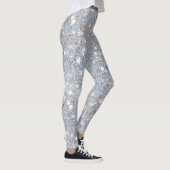 Leggings Fête Paillettes Blanches (Droite)