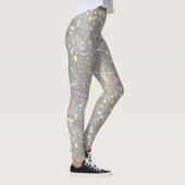 Leggings Fête Paillettes Blanches (Droite)