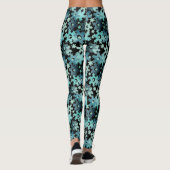 Leggings Fêtes de Noël Fête hiver Flamme de neige brillant (Dos)