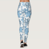Leggings Fêtes de Noël Fête hiver Flamme de neige brillant (Dos)
