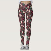 Leggings Fêtes de Noël Floral Moderne (Devant)