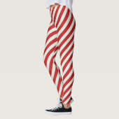 Leggings Fêtes de Noël Rouge & Crème Beige Blanc Gris (Gauche)